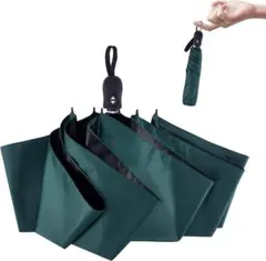 konciwa 日傘 超軽量 UVカット率100% 完全遮光 ダークグリーン