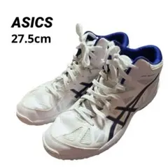 【美品】アシックス ゲルフープ V8 27.5cm バッシュ ホワイト×ネイビー