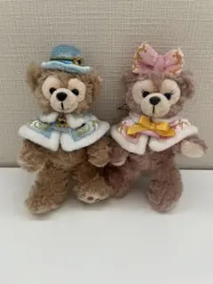 ダッフィー シェリーメイ クリスマス　ぬいぐるみバッジ