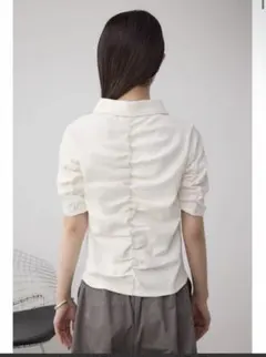 AZUL BY MOUSSY（アズールバイマウジー）フロントギャザーポロトップスのサムネイル