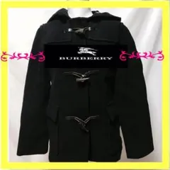 BURBERRYバーバリー　ダッフルコート　黒　レディース
