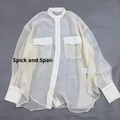 2026SSタグ付き新品【Spick&Span】シアーカラミVカラージレ グレー