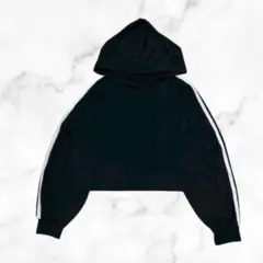 ブラッククロップドパーカー フード付き　グラン y2k