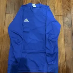 adidas 青 長袖 Tシャツ L
