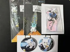 一番くじ　ホロライブ　アクリルスタンド　缶バッジセット　ラバーチャーム白上フブキ