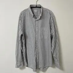 ユニクロ　長袖シャツ　ストライプ　M