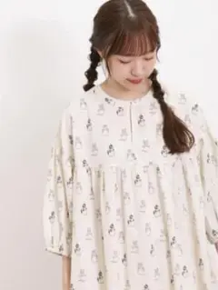 【PETER RABBIT(TM)×Samansa Mos2】総柄ワンピース