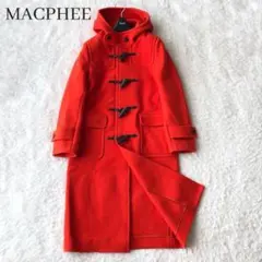 美品 マカフィー ダッフルコート ウール ロング フード トグル オレンジ S