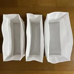 ホワイトファブリック収納ボックス3個セット