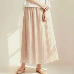 新品 M38 タグ付 ロペピクニック プリーツ ロングスカート フレア ピンク