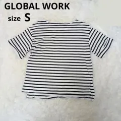 GLOBAL WORK ストライプ 半袖Tシャツ S