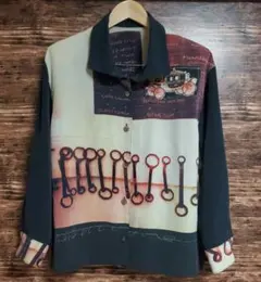 柄シャツ 長袖 デザインシャツ ヴィンテージ 古着 ブラウス お洒落