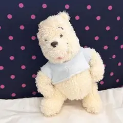 プーさん マスコット キーホルダー 淡い色 水色のTシャツ