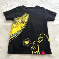 【オジコ】ドクターイエロー おさるさん バナナTシャツ 4A ブラックのサムネイル