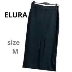 【ELURA】 タイトスカート リブ編み ダークグリーン ✨美品✨ M