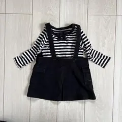 黒のサロペットスカート　80 コムサ　ブラックコーデ