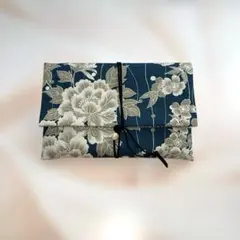 御朱印帳ケース/華の舞/深緑/大判サイズ2冊/ハンドメイド