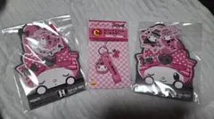 Happyくじ　ステッカー　ラバーマスコット　キーホルダー　マイメロ　C H