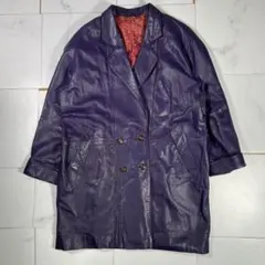 レザージャケット パープル