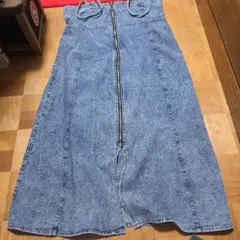デニムタイトスカート ジッパー付き