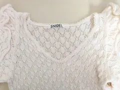 SNIDEL白ニットワンピース