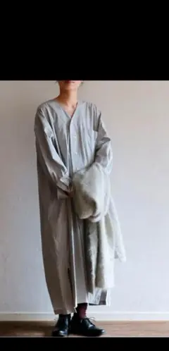 《新品未使用》toujoursバッグワイドブリーテッドスリーピングシャツ