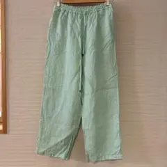 ピュアルセシン★リネンワイドパンツ　ミントT2615のサムネイル