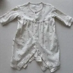 チェリー柄ロンパース 70 アイボリー
