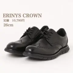 新品【ERINYS CROWN】 防水ビジカジシューズ　ブラック　26cm