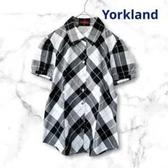 美品✨Yorkland チェック柄 半袖シャツ　9ARサイズ