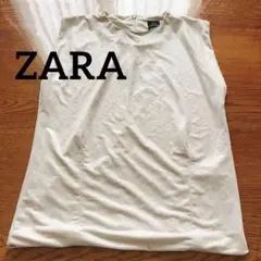 ZARA シルバーグレー　ノースリーブブラウス