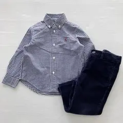Ralph Lauren 長袖チェックシャツ　パンツ　まとめ売り　90