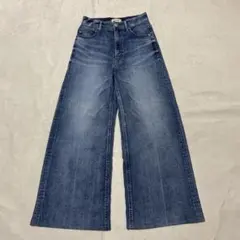 【美品】YANUK ヤヌーク ワイドフレア デニムパンツ 25 CVL