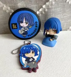 ぼっちざろっく　★山田リョウ　お目覚めフィギュア・缶バッジ・ラバスト　3点セット