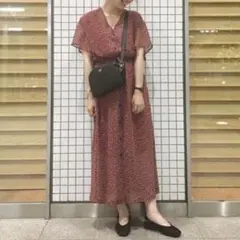 【お値下げ！】kastane ロングワンピース　シフォンワンピース　小花柄