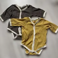 長袖前開きロンパース 肌着 70cm