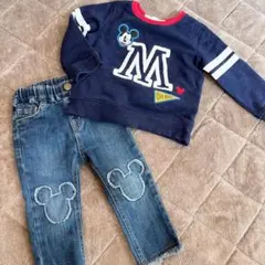 petit main ミッキーデニム、GAP ミッキートレーナー