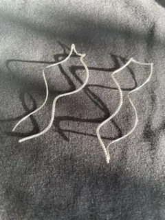 波型シルバーメタルフープピアス