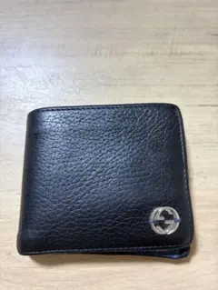 GUCCI 二つ折り財布 ブラック×ブルーのサムネイル