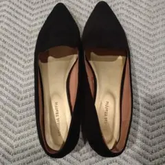 オリエンタルトラフィック　サイズ41 ブラックスエードポインテッドトゥシューズ