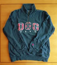 美品❗️ DOG DEPT ドッグデプト ハーフジップ トレーナー ブラック L
