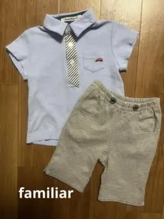 familiar ポロシャツ、ハーフパンツのセット 90cm