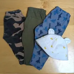ベビーズボン3本＋帽子セット 80〜90 子ども SHEIN 西松屋 ユニクロ