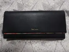 【特価・新品・未使用】ポールスミス 長財布 本革 花柄 レディース ブラック 黒