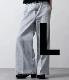 CLEL フレアデニムパンツ ホワイト系