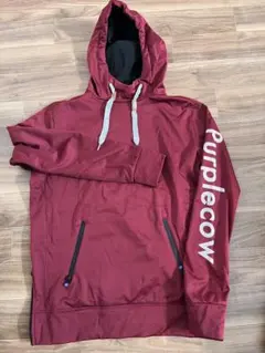 Purplecow パープルカウフード付きバーガンディパーカースノーボードM