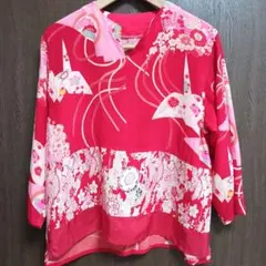 七分袖 プルオーバー 着物リメイク