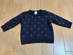 H&M ベビー トレーナー　ネイビー長袖　オーガニックコットン　70センチ