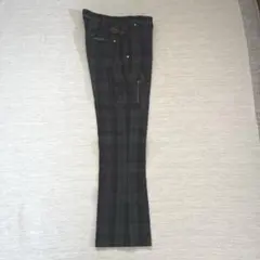EDWIN GOLF パンツ グリーン＆ネイビーチェック柄