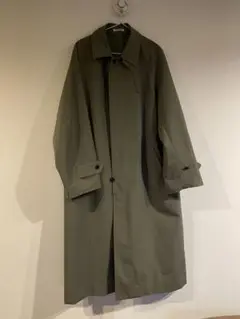AURALEE オリーブ カーキ シルク ステンカラーコート AURALEE オリーブ カーキ シルク ステンカラーコート AURALEE
